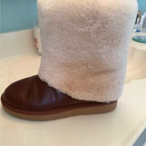 UGG Brown and Cream Winter Boots